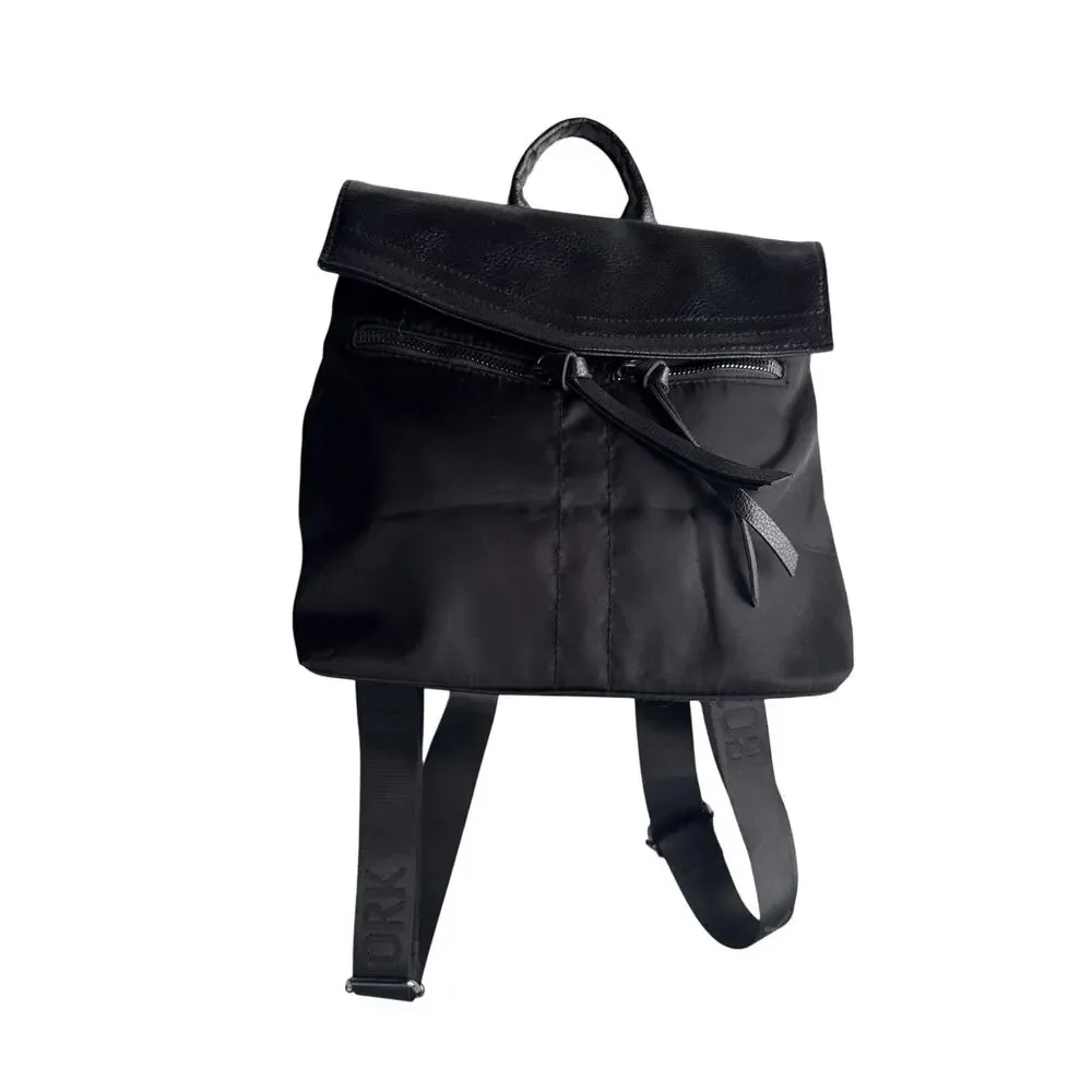 Botkier New York Trigger Mini Women's adjust Backpack Black Leather & Nylon